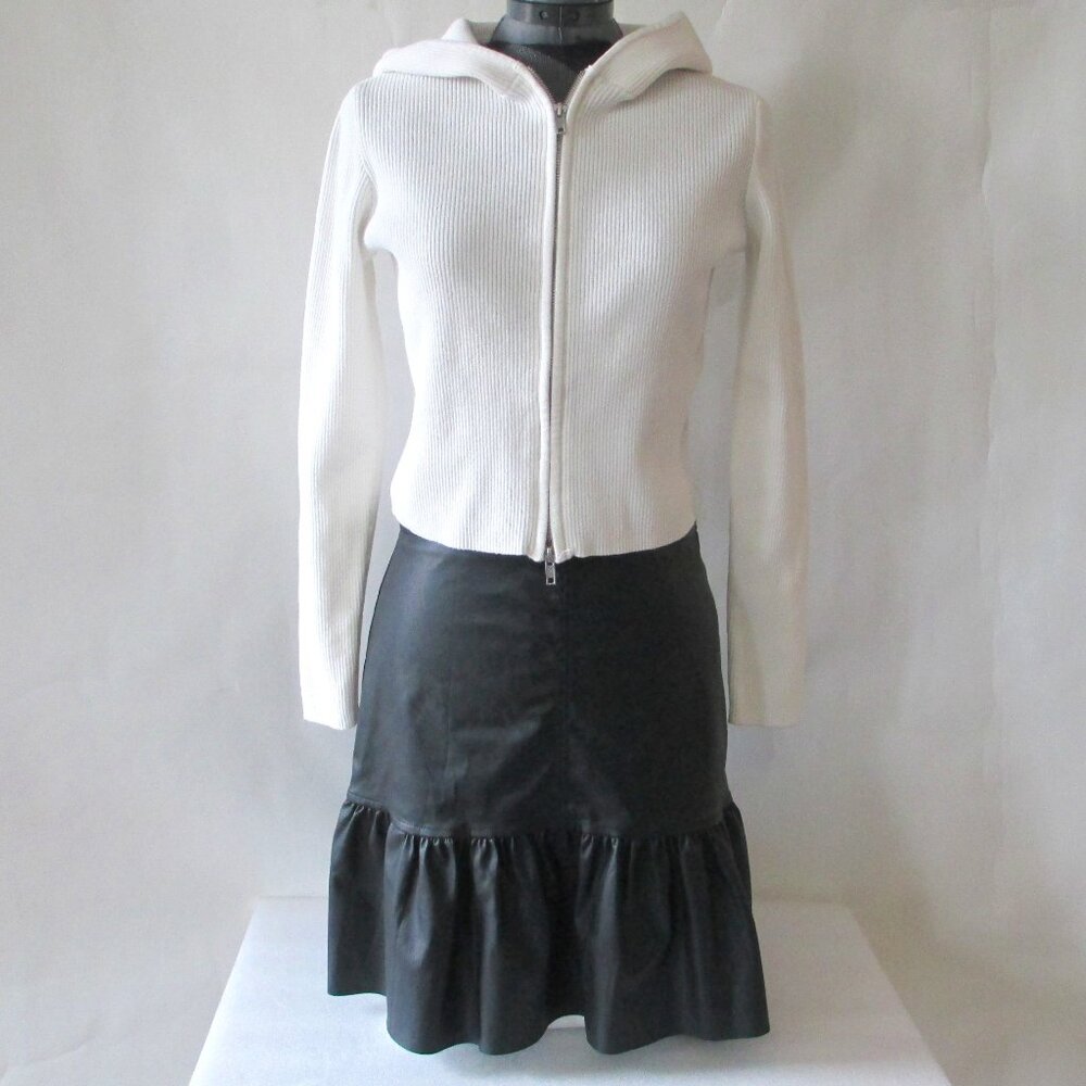 H&M FAUX LEATHER MINI SKIRT